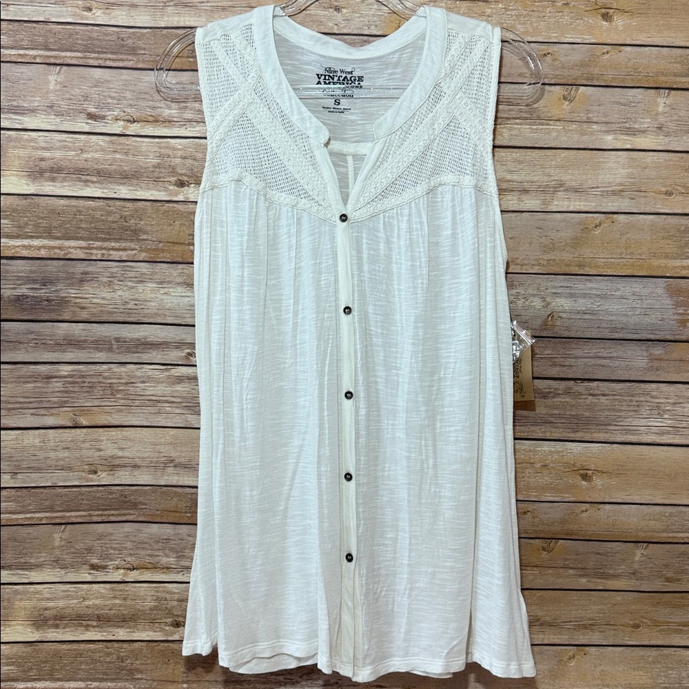 NWT Nine West Vintage American Collection Sleeveless Blouse